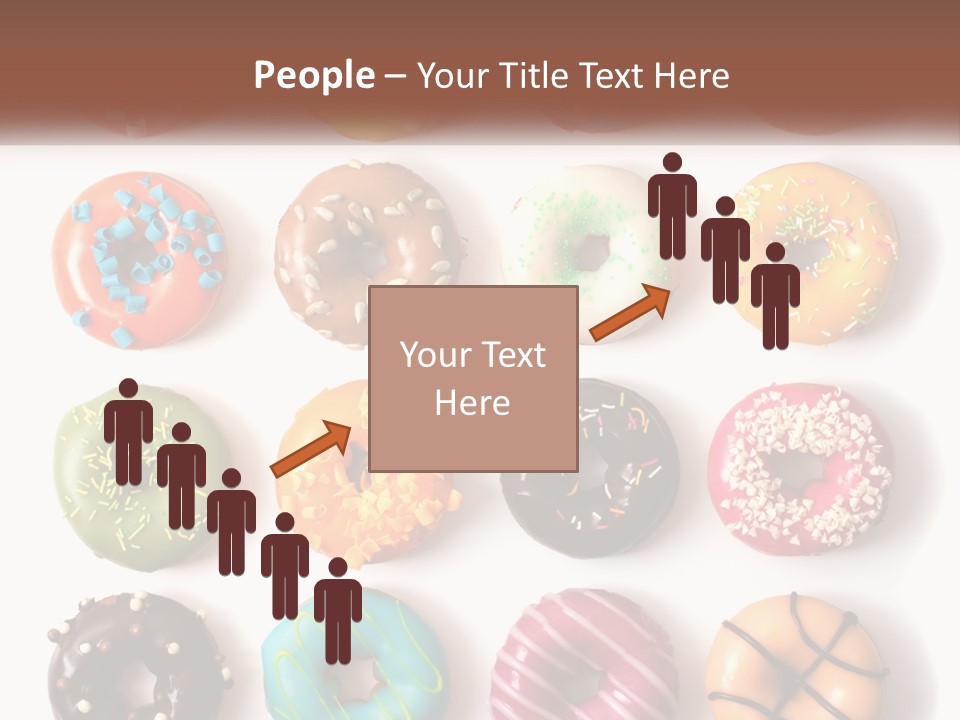 A Variety Of Donuts Are Arranged In A Row PowerPoint Template
