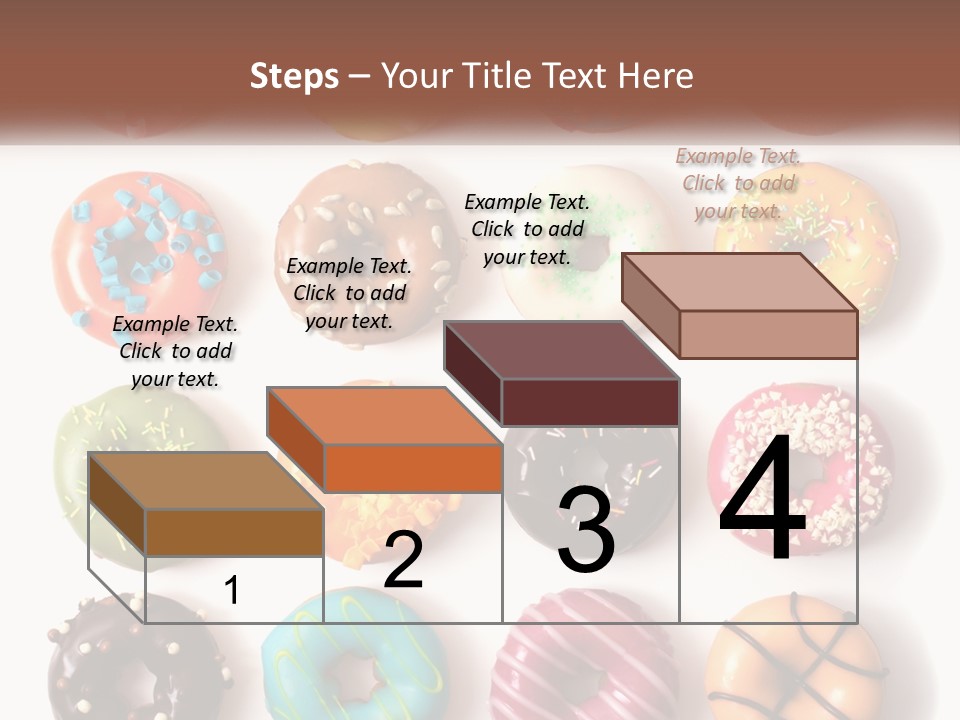 A Variety Of Donuts Are Arranged In A Row PowerPoint Template