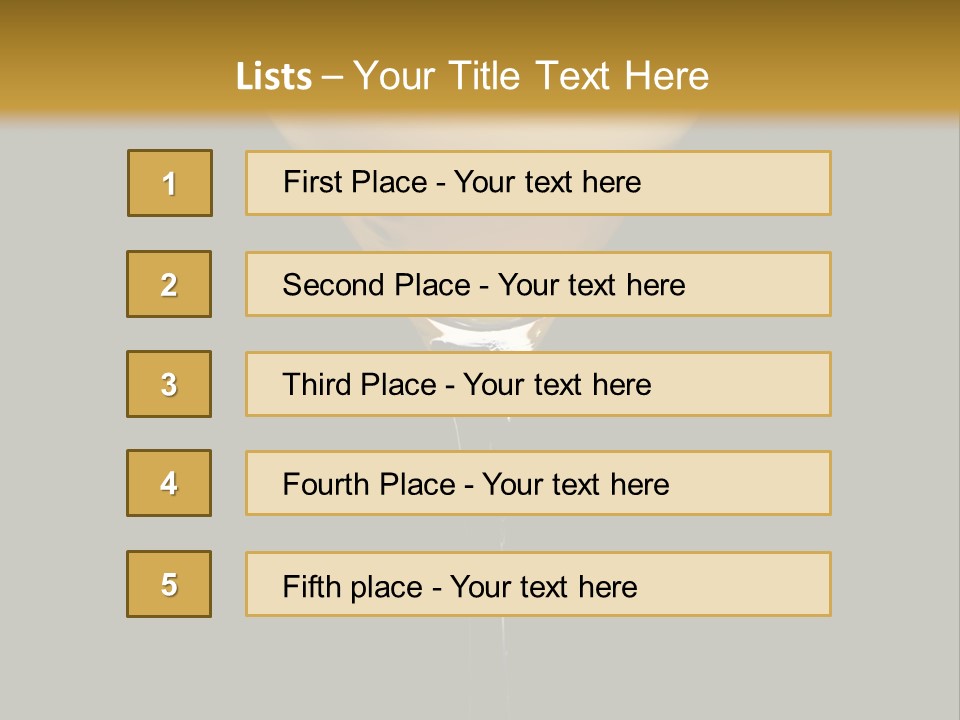 A Yellow Drink In A Martini Glass On A Black And Gold Background PowerPoint Template