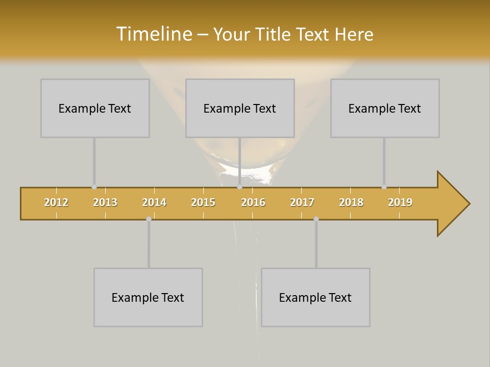 A Yellow Drink In A Martini Glass On A Black And Gold Background PowerPoint Template
