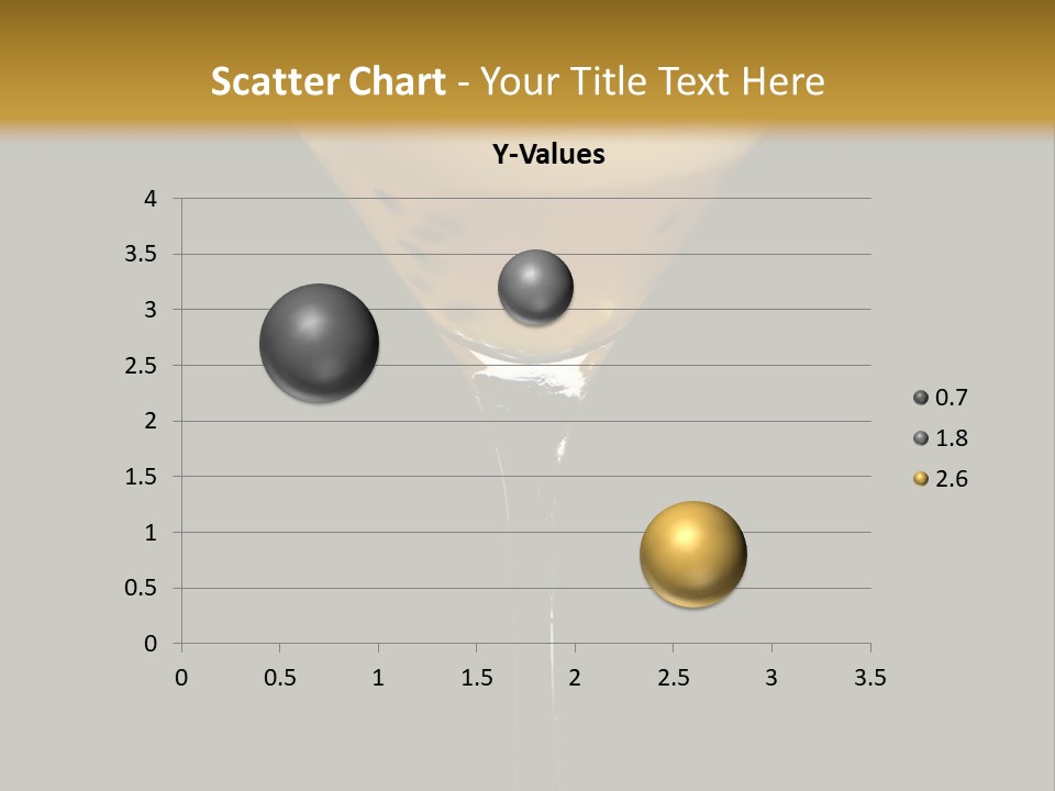 A Yellow Drink In A Martini Glass On A Black And Gold Background PowerPoint Template
