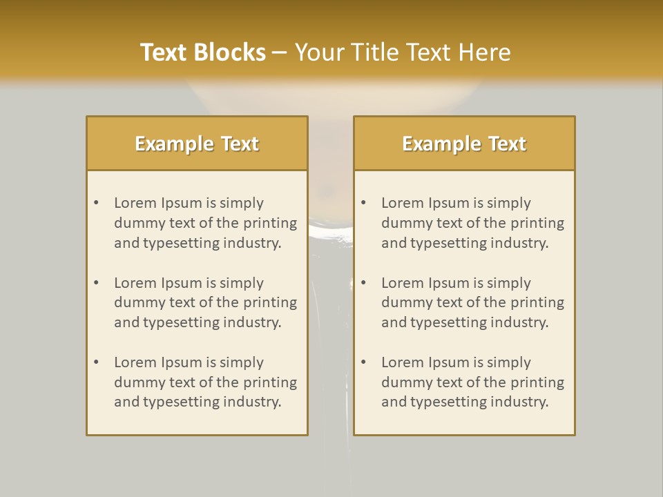 A Yellow Drink In A Martini Glass On A Black And Gold Background PowerPoint Template