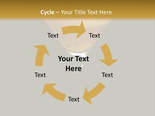 A Yellow Drink In A Martini Glass On A Black And Gold Background PowerPoint Template