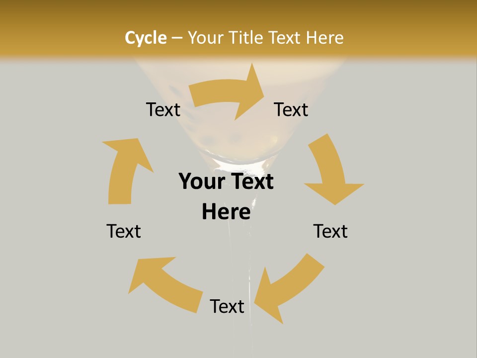 A Yellow Drink In A Martini Glass On A Black And Gold Background PowerPoint Template