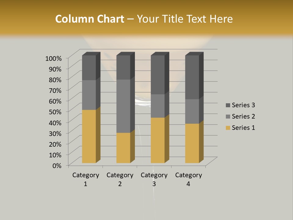 A Yellow Drink In A Martini Glass On A Black And Gold Background PowerPoint Template
