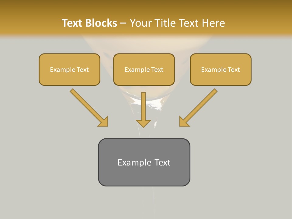 A Yellow Drink In A Martini Glass On A Black And Gold Background PowerPoint Template