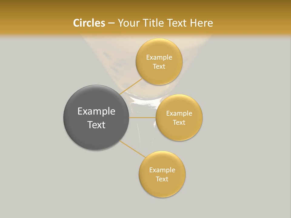 A Yellow Drink In A Martini Glass On A Black And Gold Background PowerPoint Template