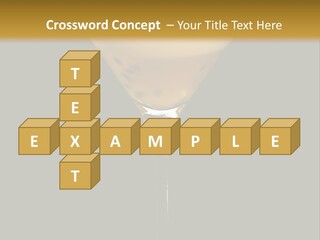 A Yellow Drink In A Martini Glass On A Black And Gold Background PowerPoint Template