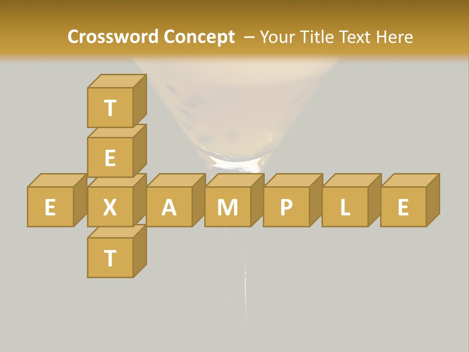 A Yellow Drink In A Martini Glass On A Black And Gold Background PowerPoint Template