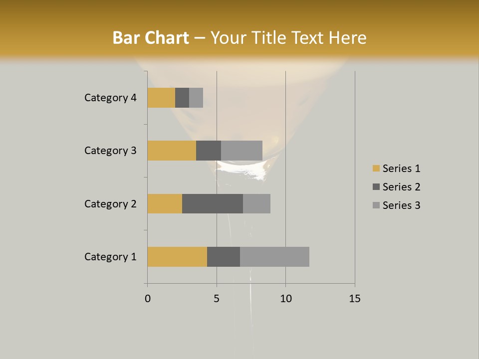 A Yellow Drink In A Martini Glass On A Black And Gold Background PowerPoint Template