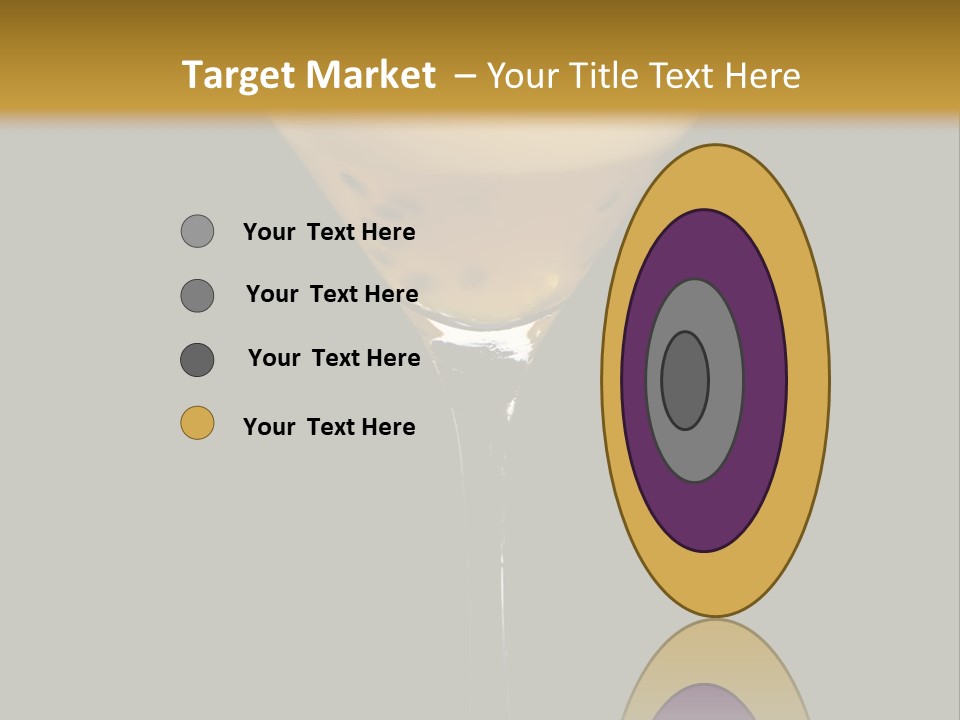 A Yellow Drink In A Martini Glass On A Black And Gold Background PowerPoint Template