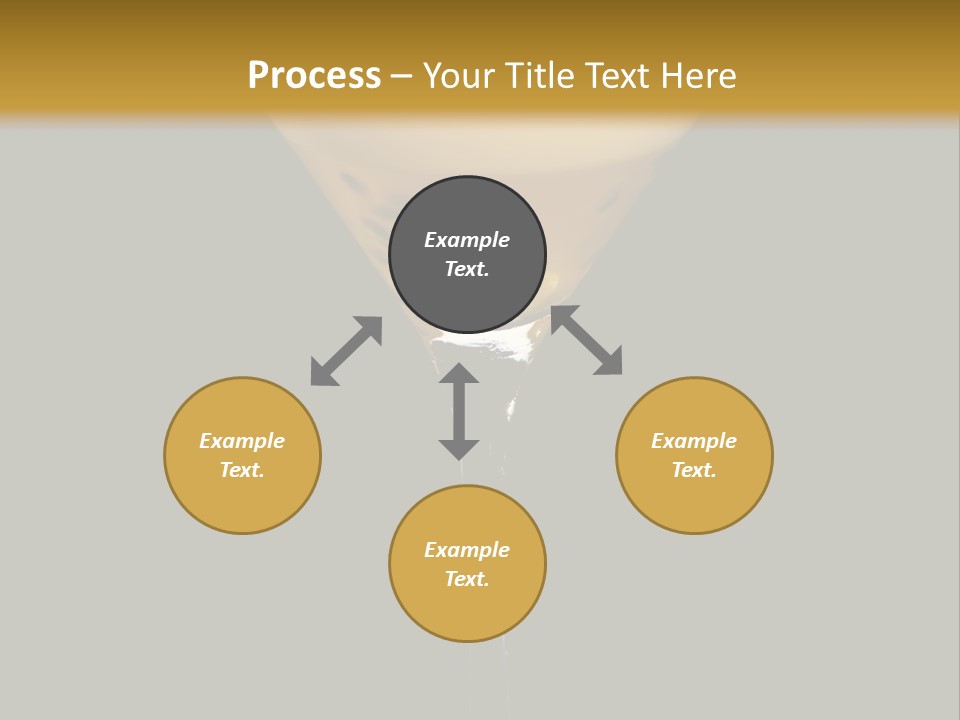 A Yellow Drink In A Martini Glass On A Black And Gold Background PowerPoint Template