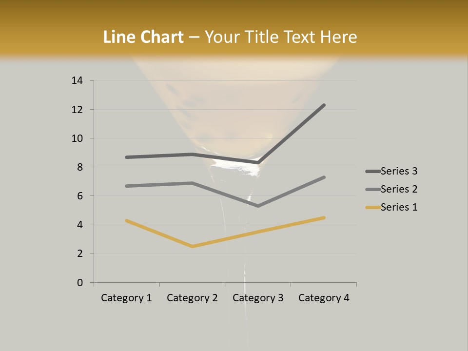 A Yellow Drink In A Martini Glass On A Black And Gold Background PowerPoint Template