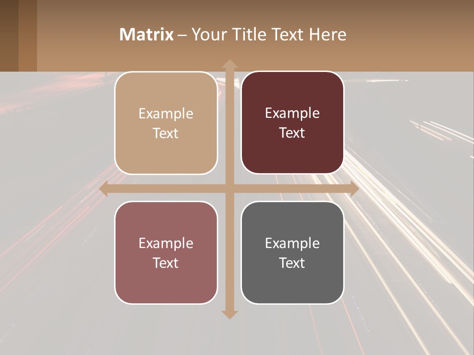 A Highway With A Lot Of Traffic Going By At Night PowerPoint Template