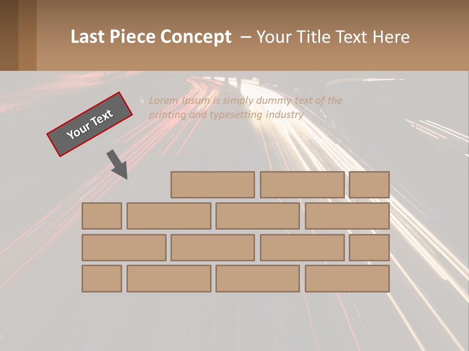A Highway With A Lot Of Traffic Going By At Night PowerPoint Template