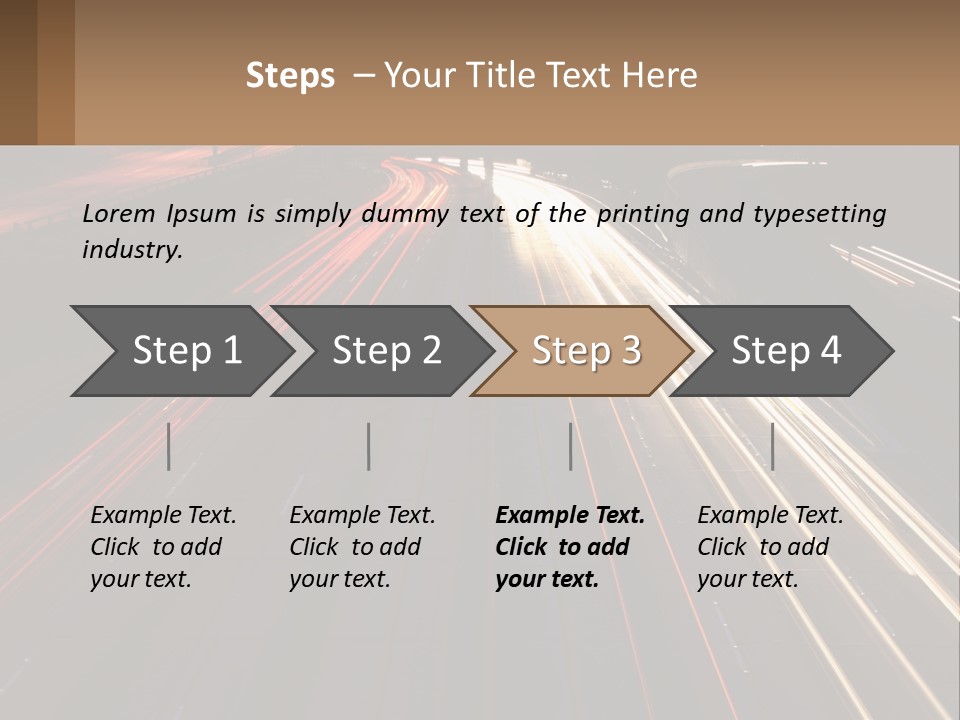 A Highway With A Lot Of Traffic Going By At Night PowerPoint Template