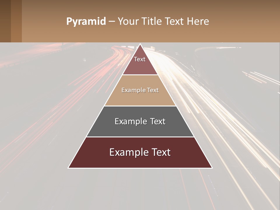 A Highway With A Lot Of Traffic Going By At Night PowerPoint Template