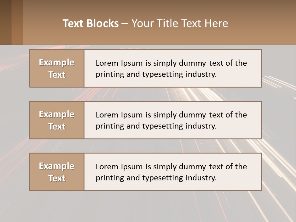A Highway With A Lot Of Traffic Going By At Night PowerPoint Template