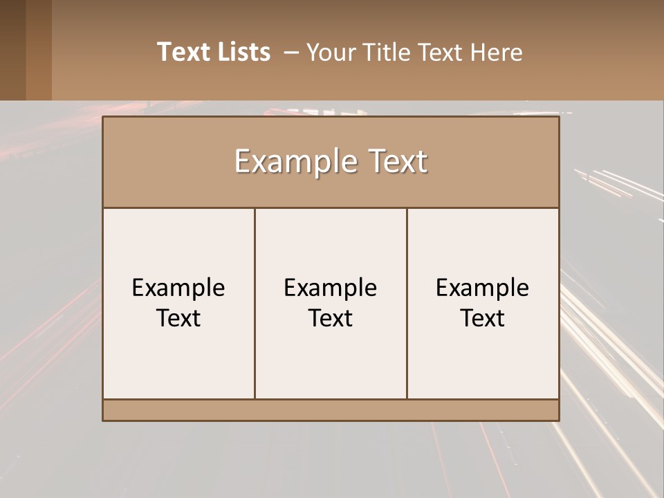 A Highway With A Lot Of Traffic Going By At Night PowerPoint Template