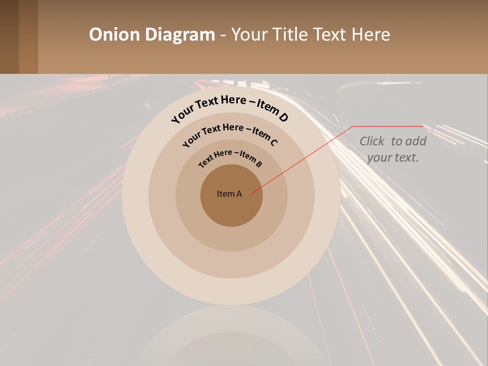 A Highway With A Lot Of Traffic Going By At Night PowerPoint Template