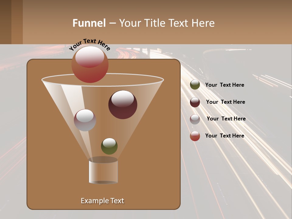A Highway With A Lot Of Traffic Going By At Night PowerPoint Template