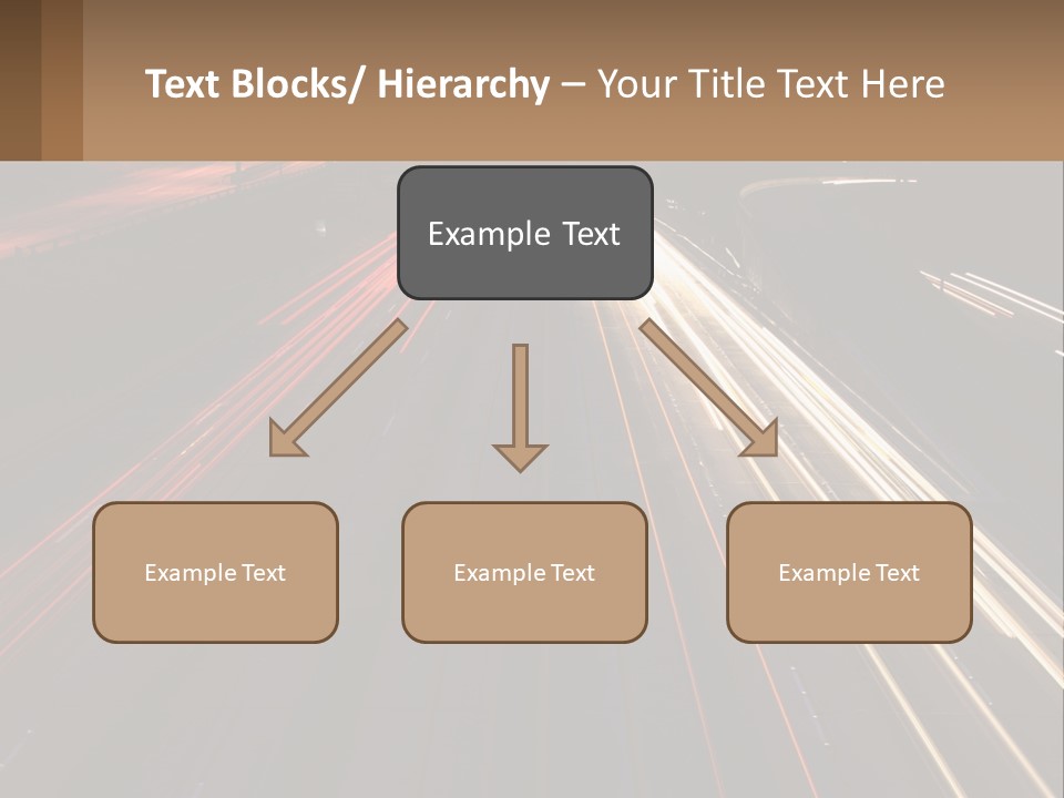 A Highway With A Lot Of Traffic Going By At Night PowerPoint Template