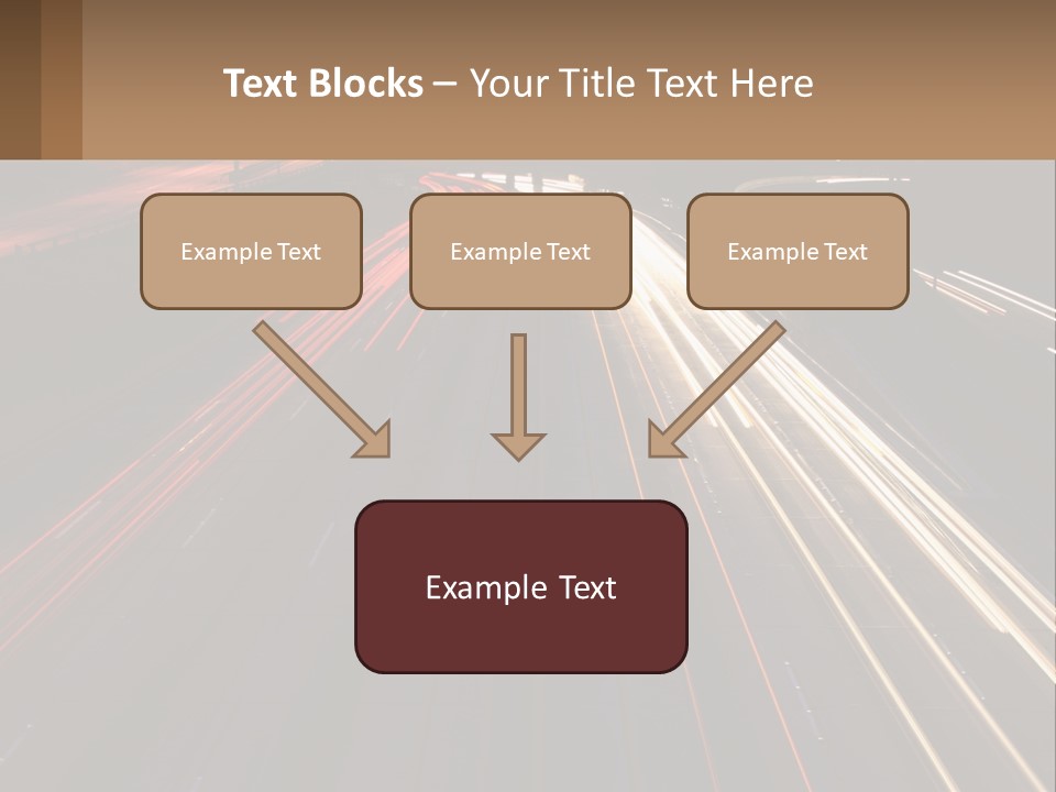 A Highway With A Lot Of Traffic Going By At Night PowerPoint Template