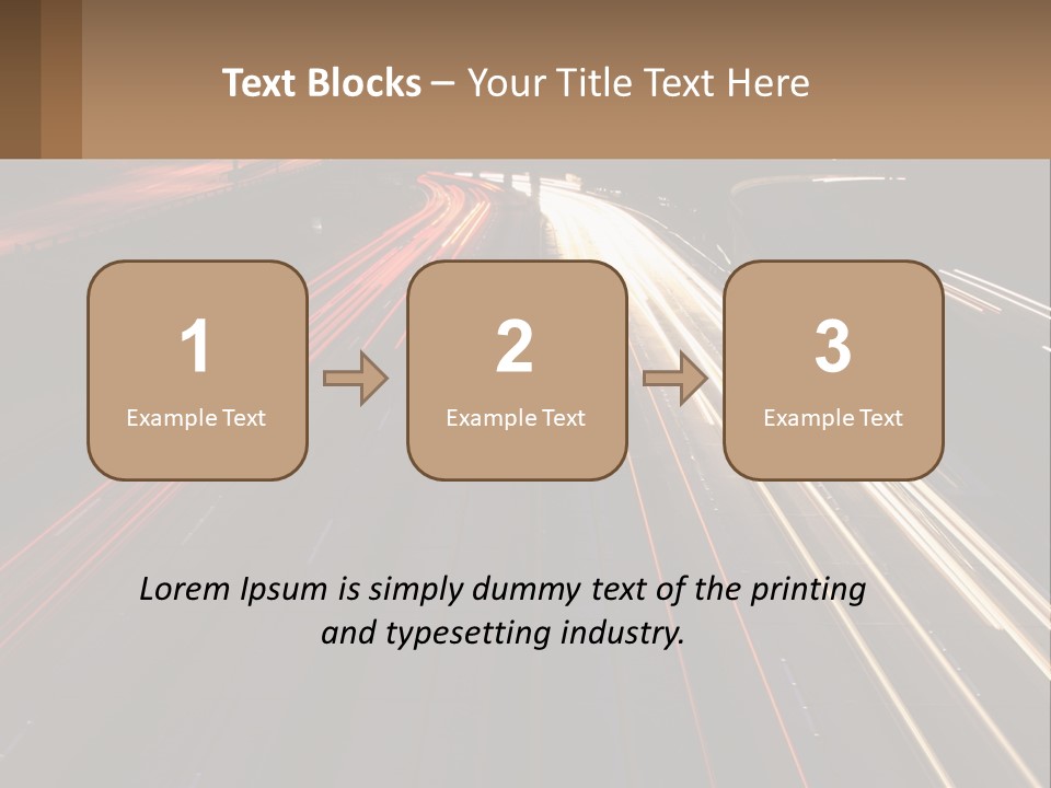 A Highway With A Lot Of Traffic Going By At Night PowerPoint Template