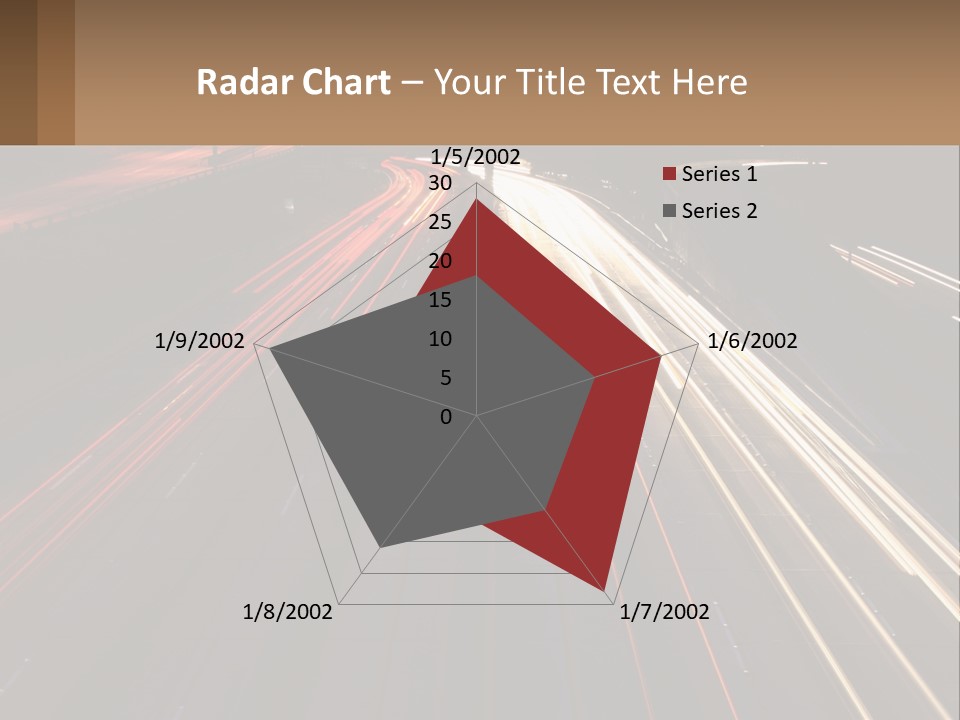 A Highway With A Lot Of Traffic Going By At Night PowerPoint Template