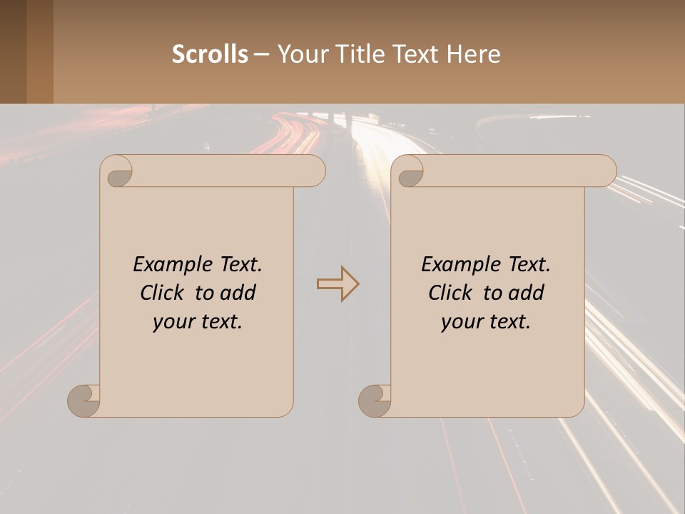 A Highway With A Lot Of Traffic Going By At Night PowerPoint Template