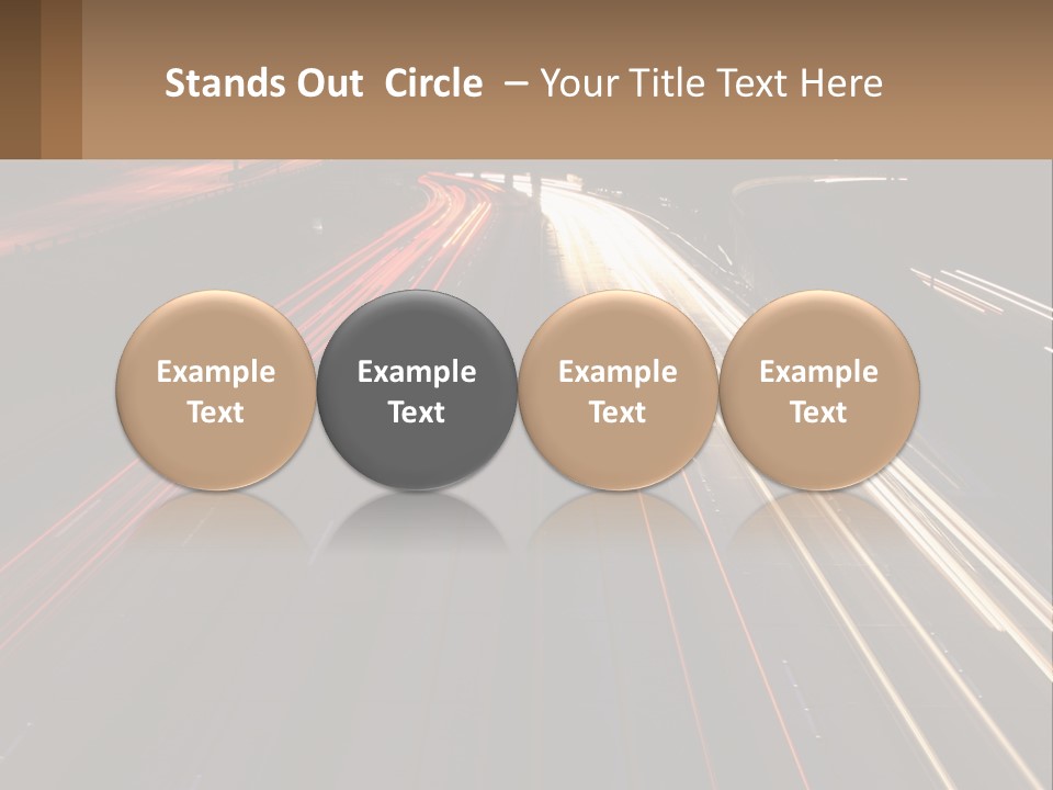 A Highway With A Lot Of Traffic Going By At Night PowerPoint Template