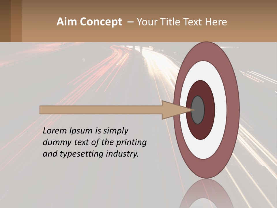 A Highway With A Lot Of Traffic Going By At Night PowerPoint Template