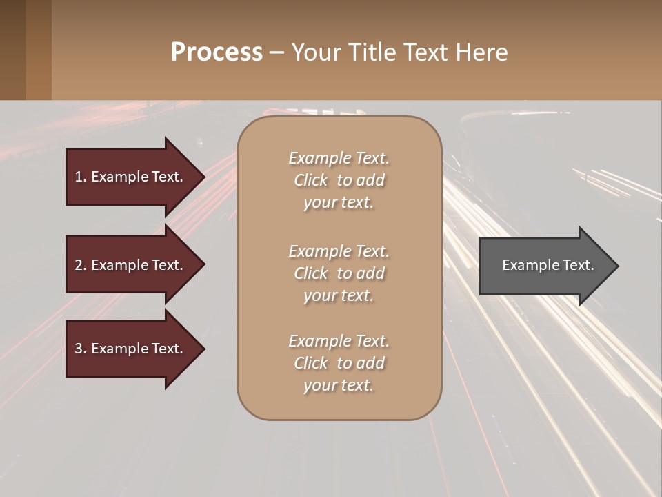 A Highway With A Lot Of Traffic Going By At Night PowerPoint Template