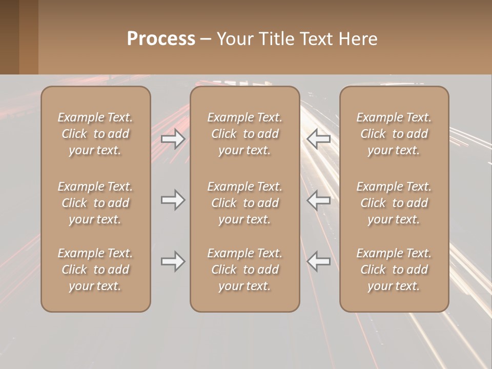 A Highway With A Lot Of Traffic Going By At Night PowerPoint Template