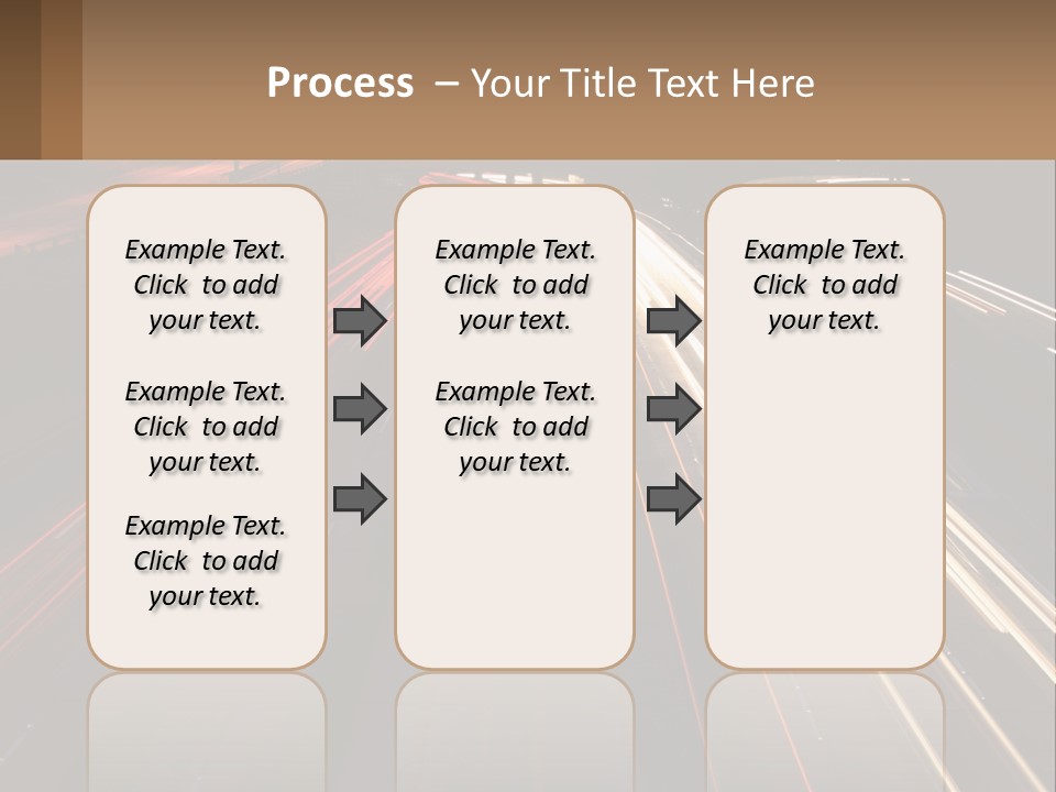 A Highway With A Lot Of Traffic Going By At Night PowerPoint Template