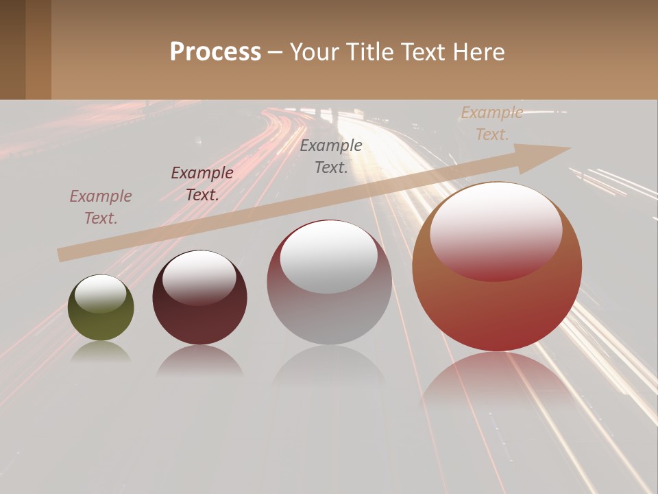 A Highway With A Lot Of Traffic Going By At Night PowerPoint Template