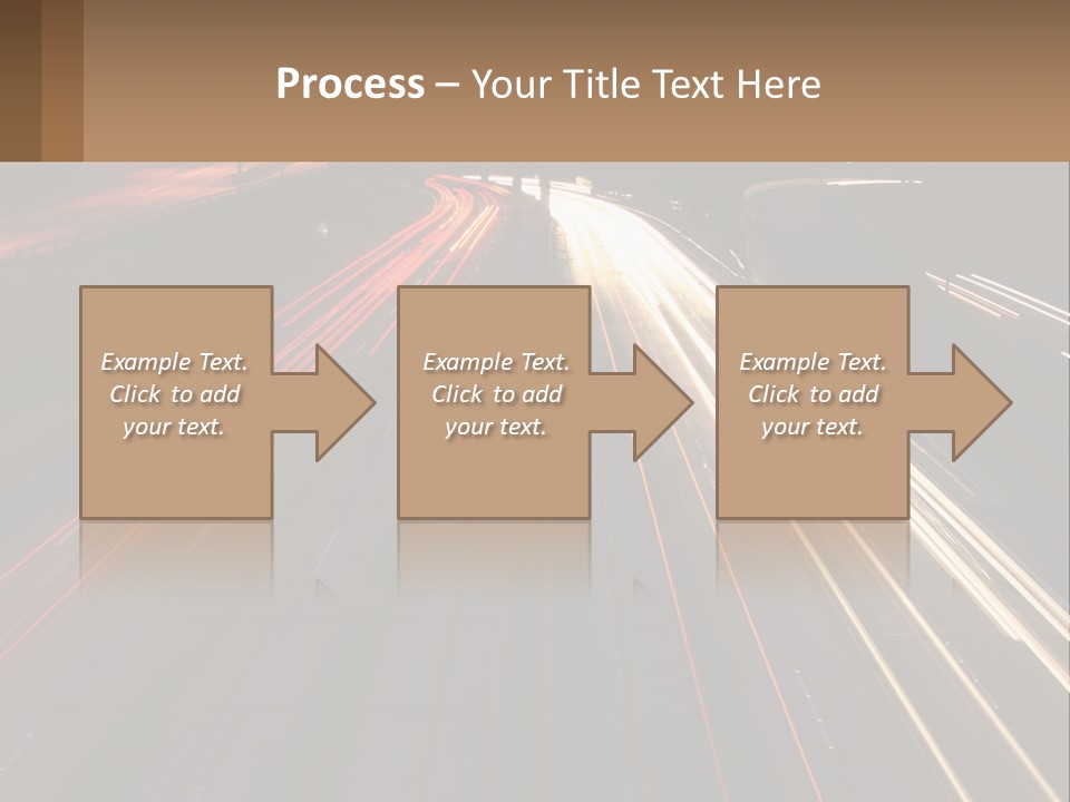 A Highway With A Lot Of Traffic Going By At Night PowerPoint Template