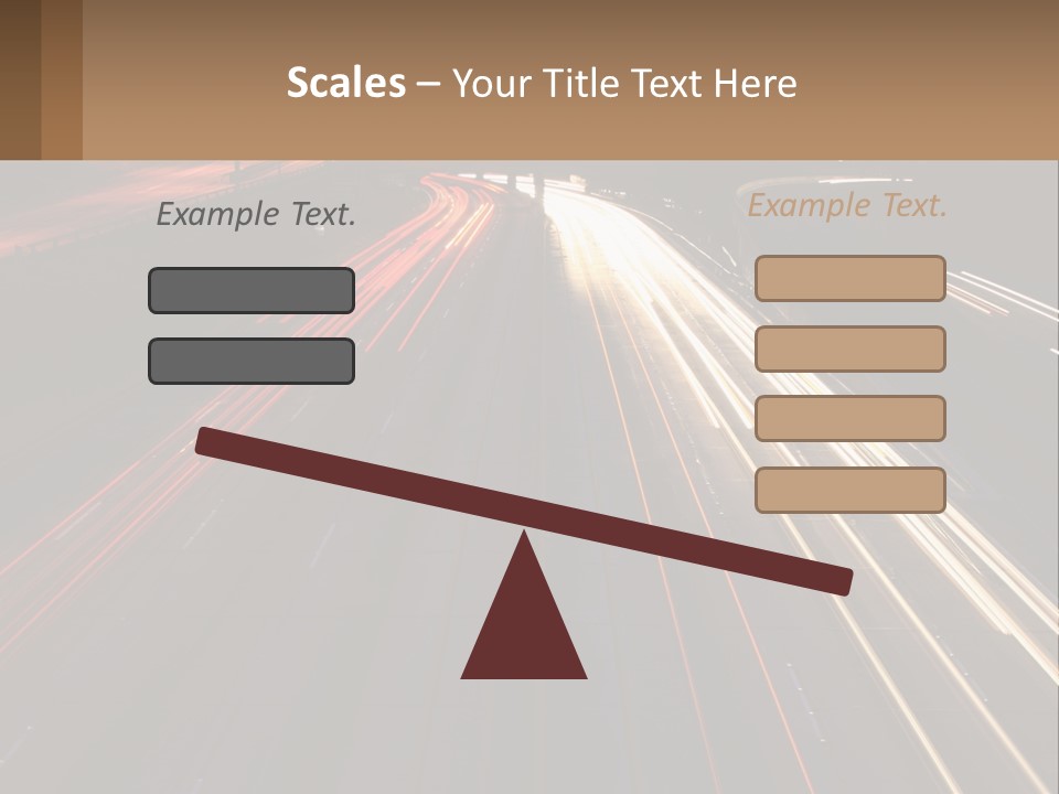 A Highway With A Lot Of Traffic Going By At Night PowerPoint Template