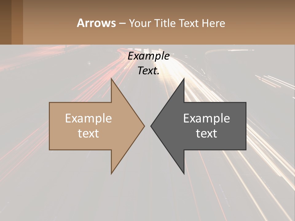 A Highway With A Lot Of Traffic Going By At Night PowerPoint Template