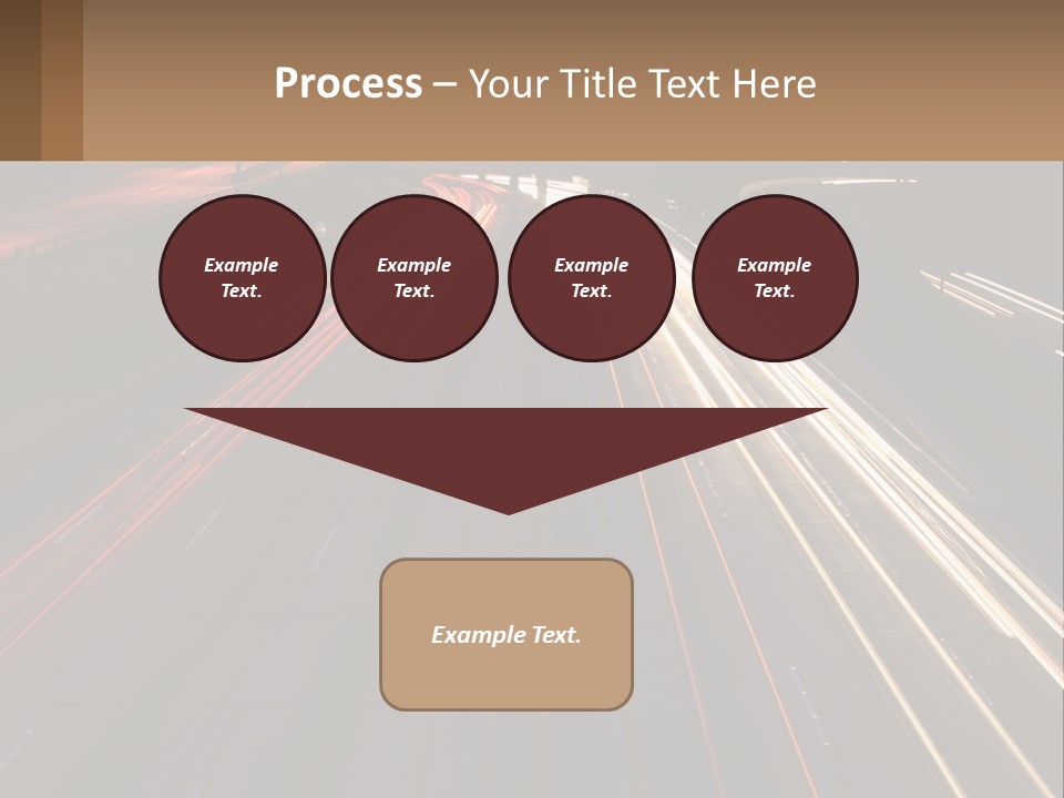 A Highway With A Lot Of Traffic Going By At Night PowerPoint Template