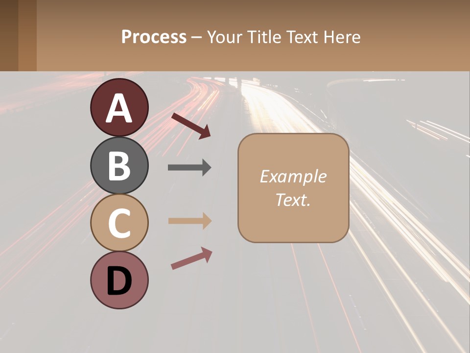 A Highway With A Lot Of Traffic Going By At Night PowerPoint Template