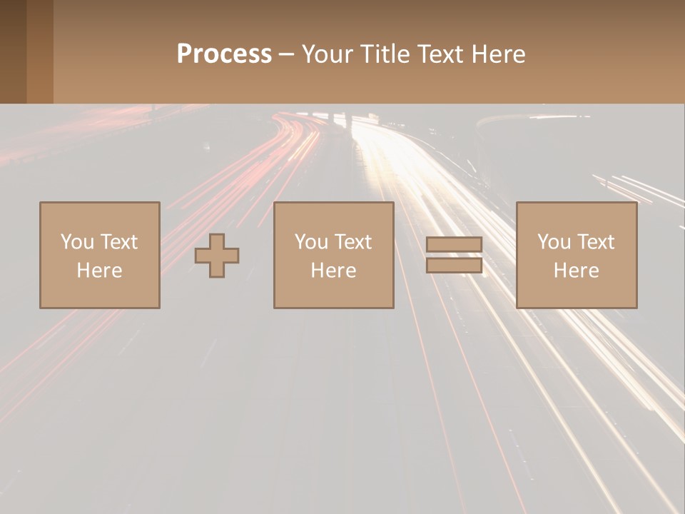 A Highway With A Lot Of Traffic Going By At Night PowerPoint Template