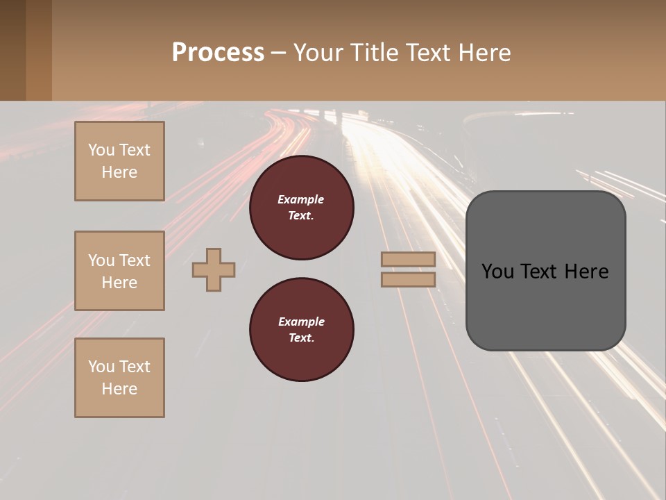 A Highway With A Lot Of Traffic Going By At Night PowerPoint Template