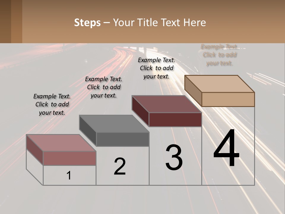 A Highway With A Lot Of Traffic Going By At Night PowerPoint Template