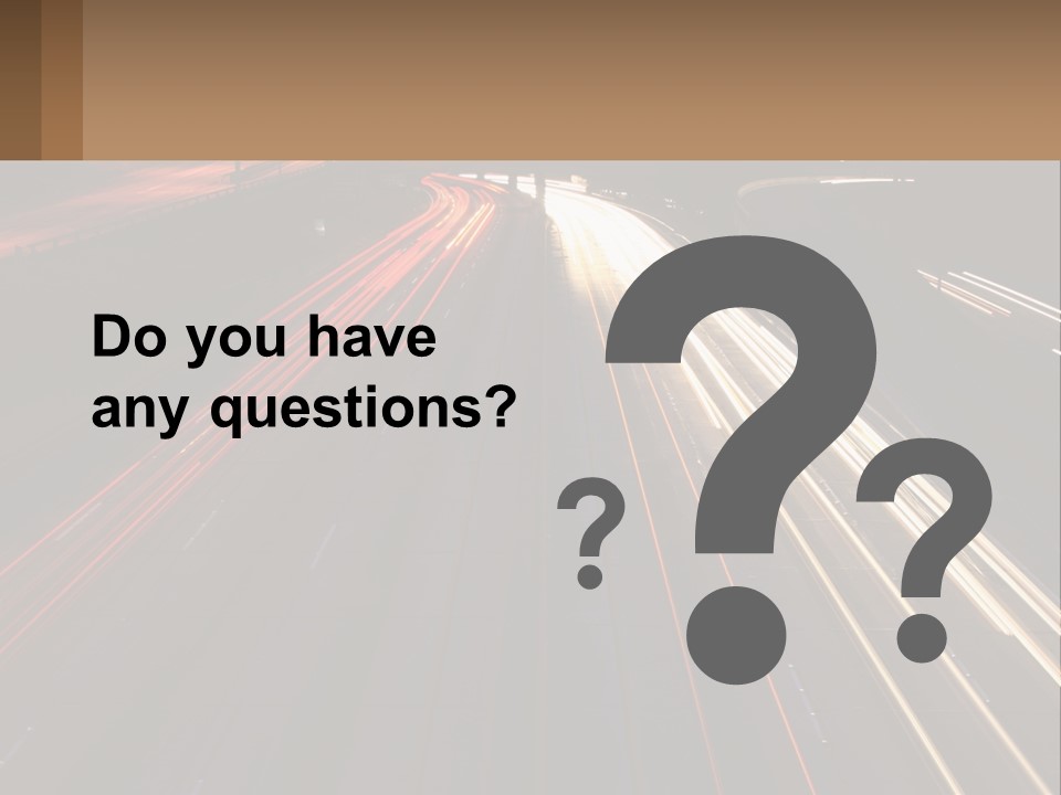 A Highway With A Lot Of Traffic Going By At Night PowerPoint Template