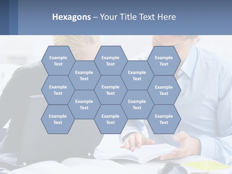 A Man And Woman Looking At A Laptop Screen PowerPoint Template