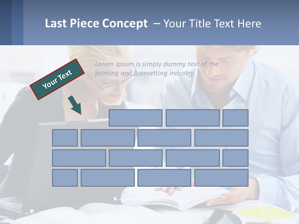 A Man And Woman Looking At A Laptop Screen PowerPoint Template