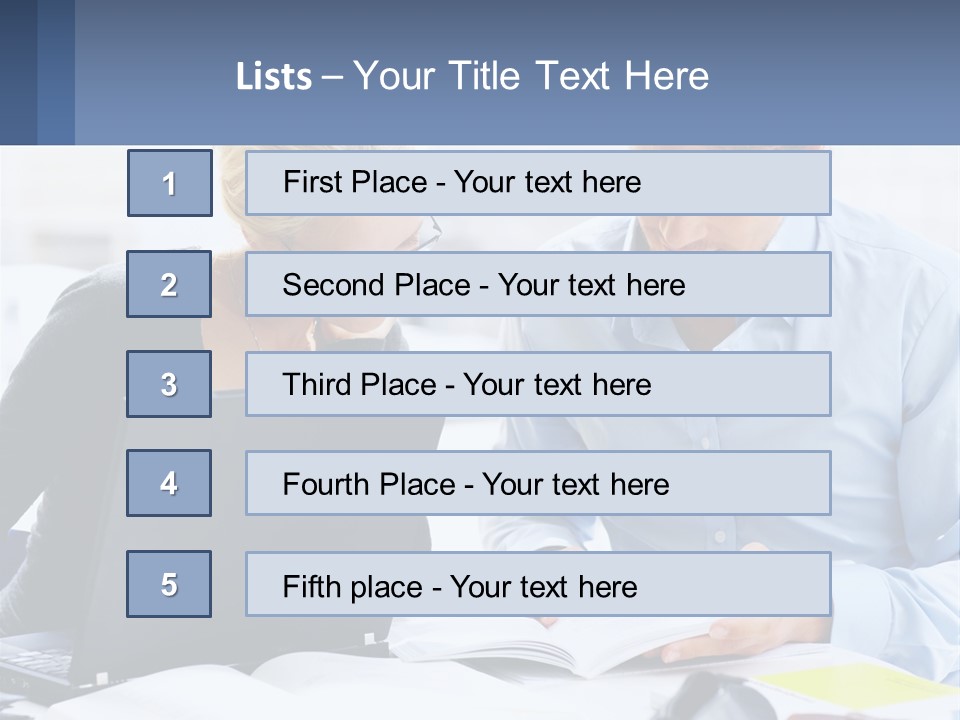 A Man And Woman Looking At A Laptop Screen PowerPoint Template