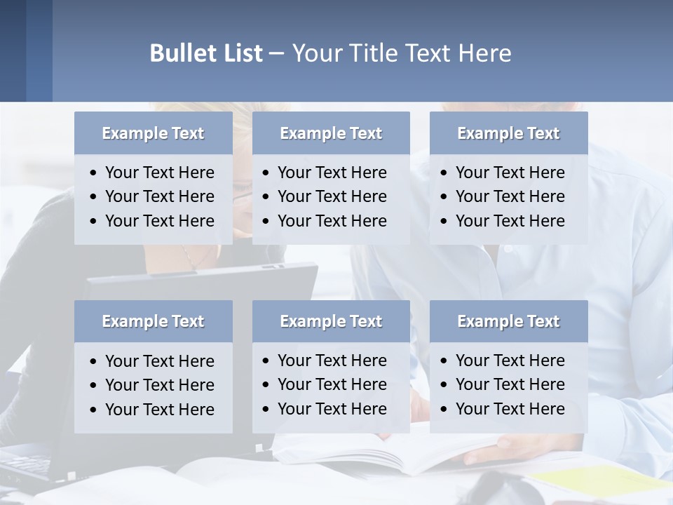 A Man And Woman Looking At A Laptop Screen PowerPoint Template