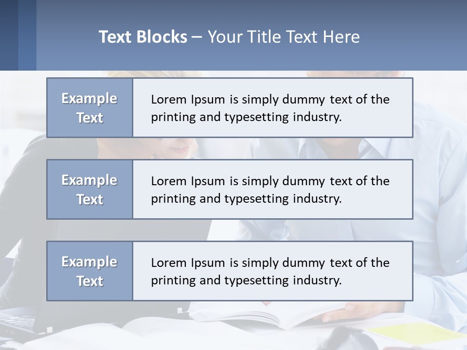 A Man And Woman Looking At A Laptop Screen PowerPoint Template